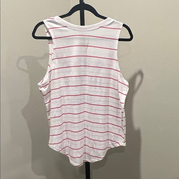 Grayson Threads White and Red Striped Muscle Tee - Picture 3 of 3